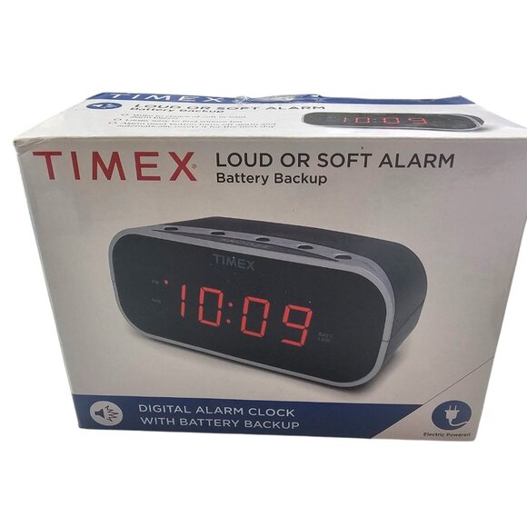 Timex Digital Alarm Clock With Battery Backup & Loud/Soft Alarm Option - Picture 1 of 6